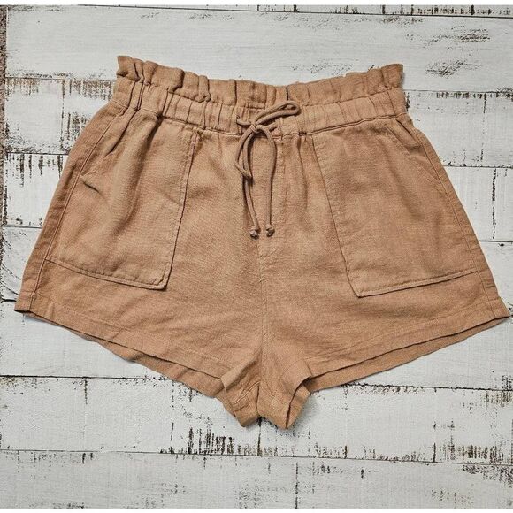 BLANK NYC at Revolve Textured Linen Paperbag Short Incense Tan Various - Picture 1 of 10